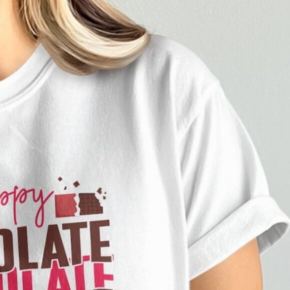 Happy Chocolate Day T-Shirt, Fun Chocolate Lover Shirt - Picture 3 of 4